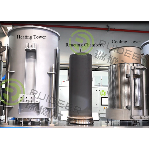 Équipement de procédé de revêtement à haute température avec précurseurs et gaz de procédé TiCl4 AlCl3 CH3CN H2 N2 Ar CH4 CO CO2 HCl H2S