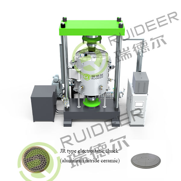 Presse à chaud sous vide, four de frittage, type JR, mandrin électrostatique (céramique en nitrure d'aluminium)