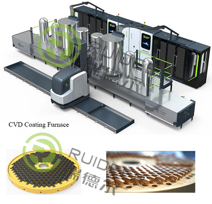 Chambre de revêtement d'alliage à haute température Machine de revêtement de dépôt de vapeur chimique pour outil de découpe de carbure de tungstène